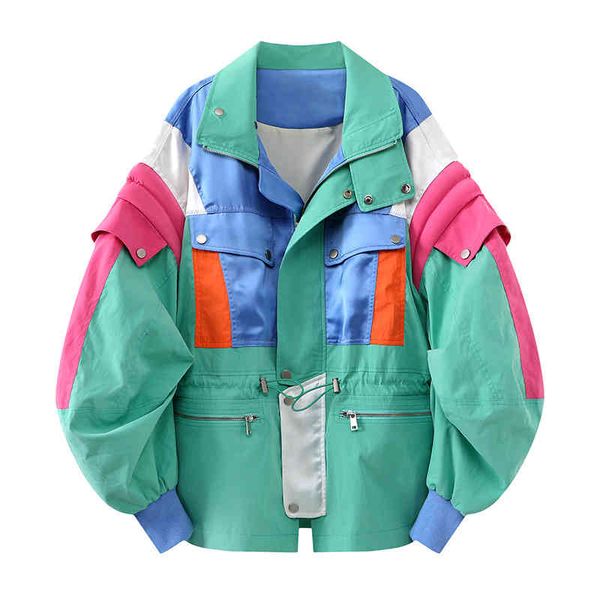 women's jackets superaen korea design autumn fashion style patchwork casual splicing color adjust waist long sleeve jacket coat woman f, Black;brown
women's jackets superaen korea design autumn fashion style patchwork casual splicing color adjust waist long sleeve jacket coat woman f, Black;brown