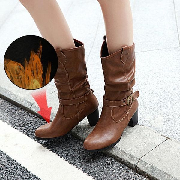 plus size 34-43 new autumn winter mid-calf women boots high heels warm plush pu leather boots mid calf ladies1, Black
plus size 34-43 new autumn winter mid-calf women boots high heels warm plush pu leather boots mid calf ladies1, Black