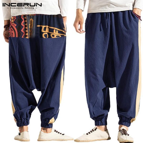 2020 men harem pants joggers printed patchwork cotton linen baggy casual drop-crotch streetwear trousers s-5xl1 men's, Black
2020 men harem pants joggers printed patchwork cotton linen baggy casual drop-crotch streetwear trousers s-5xl1 men's, Black