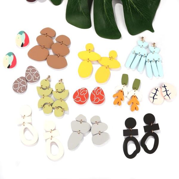 aensoa new fashion design candy color geometric irregular acrylic drop earrings for women party jewelry gifts sale, Silver
aensoa new fashion design candy color geometric irregular acrylic drop earrings for women party jewelry gifts sale, Silver