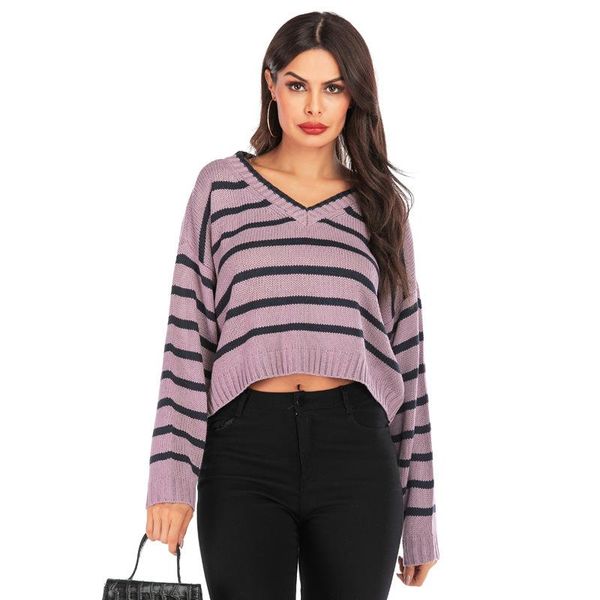 women's sweaters 2021 fashion pullovers striped knitted v-neck large size loose warm korean style winter clothes long sleeve top, White;black
women's sweaters 2021 fashion pullovers striped knitted v-neck large size loose warm korean style winter clothes long sleeve top, White;black
