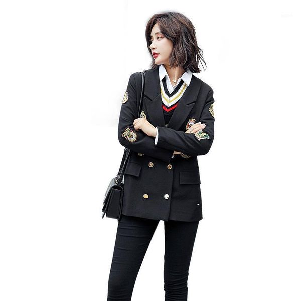 2019 new special offer blazer feminino manga longa autumn women's fitted-up jackets, double-breasted small suits women blazers1, White;black
2019 new special offer blazer feminino manga longa autumn women's fitted-up jackets, double-breasted small suits women blazers1, White;black