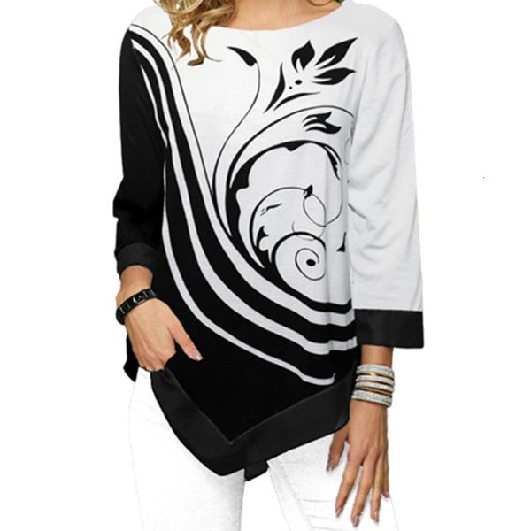 plus size s-5xl women summer elegant patchwork three quarter sleeve o-neck female t-shirt irregular casual loose tee shirt, White
plus size s-5xl women summer elegant patchwork three quarter sleeve o-neck female t-shirt irregular casual loose tee shirt, White