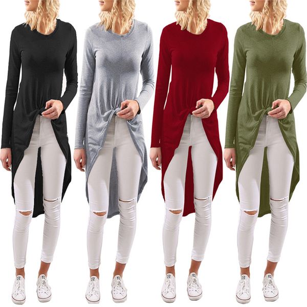 ladies fashion personality irregular long-sleeved solid color women solid color long sleeves woman fashionable, White
ladies fashion personality irregular long-sleeved solid color women solid color long sleeves woman fashionable, White