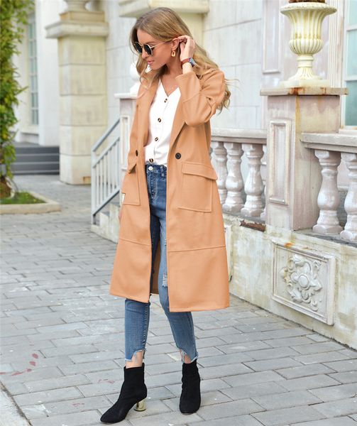 autumn winter womens long wool coats long sleeve solid color thick ladies blends jackets casual female loose outerwear, Black
autumn winter womens long wool coats long sleeve solid color thick ladies blends jackets casual female loose outerwear, Black