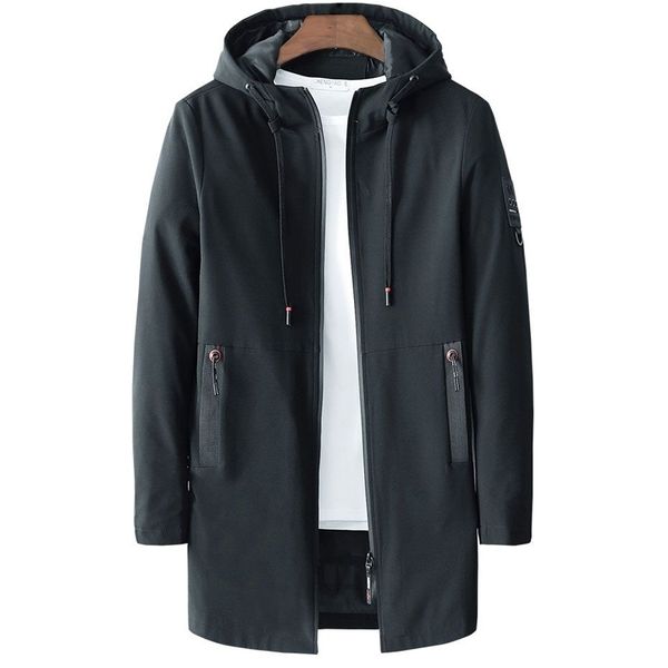 spring autumn casual long jacket men plus size m-5xl stand collar windproof jackets hooded solid elastic windbreaker 201103, Black;brown
spring autumn casual long jacket men plus size m-5xl stand collar windproof jackets hooded solid elastic windbreaker 201103, Black;brown