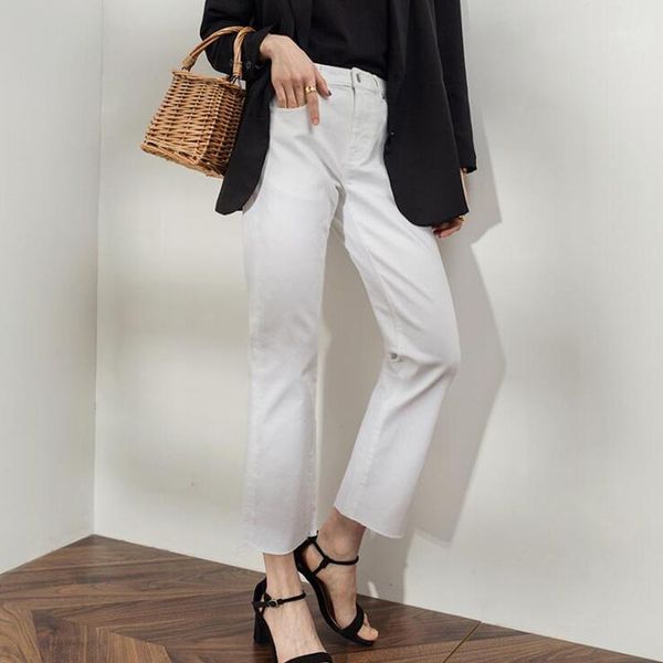 women jeans spring and summer new long pants white cotton straight pants1, Blue
women jeans spring and summer new long pants white cotton straight pants1, Blue