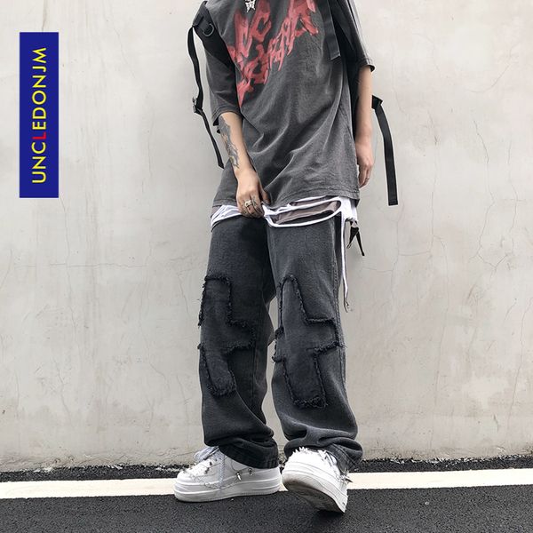 uncledonjm 2020 new jeans patch pocked cargo pants men jeans hipster casual loose punk rock trousers fashion pants ed937 q0105, Black;white
uncledonjm 2020 new jeans patch pocked cargo pants men jeans hipster casual loose punk rock trousers fashion pants ed937 q0105, Black;white