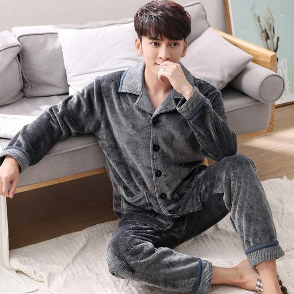 men's autumn and winter thick flannel pajamas sets long sleeve fashion style solid warm sleepwear plus size 3xl pijama1, Black;brown
men's autumn and winter thick flannel pajamas sets long sleeve fashion style solid warm sleepwear plus size 3xl pijama1, Black;brown
