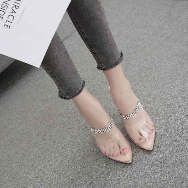 summer slippers women transparent jelly sandals luxury crystal clear high heels ladies slides pointed toe stiletto shoes, Black
summer slippers women transparent jelly sandals luxury crystal clear high heels ladies slides pointed toe stiletto shoes, Black