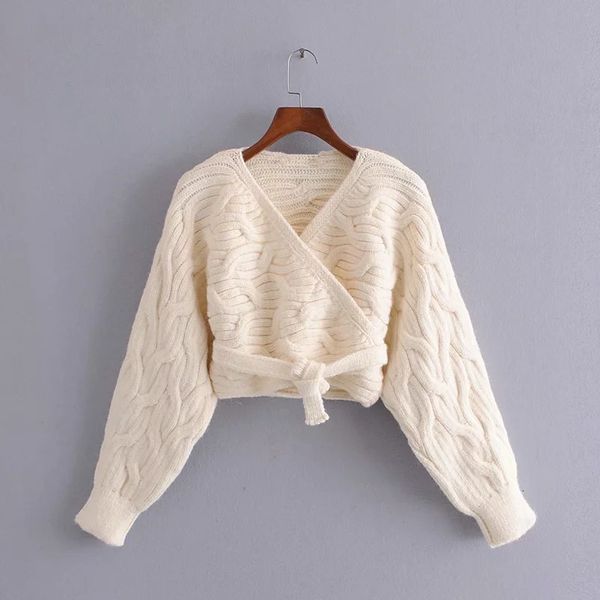 new 2021 beige wrap cropped knitted cardigan women long sleeve winter woman sweater female chic v neck cable knit sweates ik2i, White;black
new 2021 beige wrap cropped knitted cardigan women long sleeve winter woman sweater female chic v neck cable knit sweates ik2i, White;black