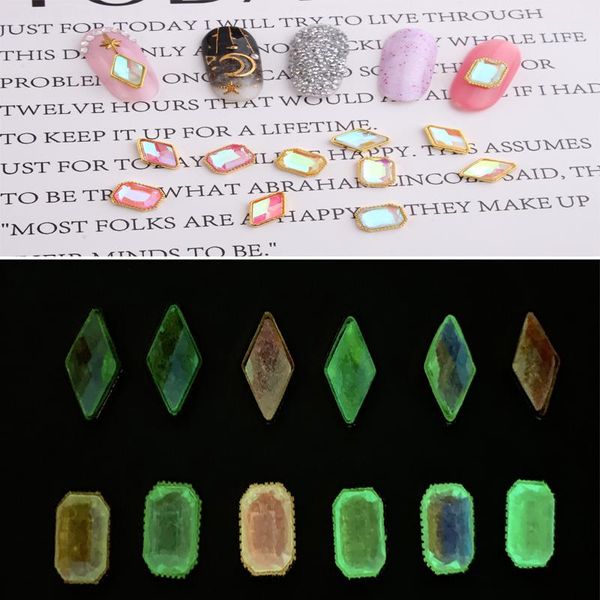 nail art decorations 50 pcs fluorescent glow in the dark rhinestones crystal gems ab side gold rivets studs shinny charms jc101, Silver;gold
nail art decorations 50 pcs fluorescent glow in the dark rhinestones crystal gems ab side gold rivets studs shinny charms jc101, Silver;gold