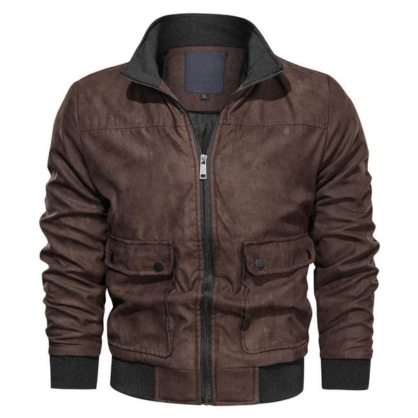 new jacket men stand collar multi-pocket suede jacket slim fit mens bomber casual motorcycle coat casual style, Black;brown
new jacket men stand collar multi-pocket suede jacket slim fit mens bomber casual motorcycle coat casual style, Black;brown
