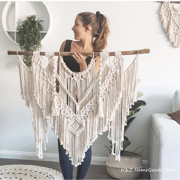 large macrame tapestry wall hangding geometric art wall decor bohemian home bedroom background chic handicrafts woven tapestry
large macrame tapestry wall hangding geometric art wall decor bohemian home bedroom background chic handicrafts woven tapestry