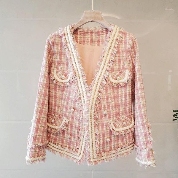 new arrival winter runway coats women's tassel beautiful fitted tweed matching plaid jacket outwear1, Black;brown
new arrival winter runway coats women's tassel beautiful fitted tweed matching plaid jacket outwear1, Black;brown