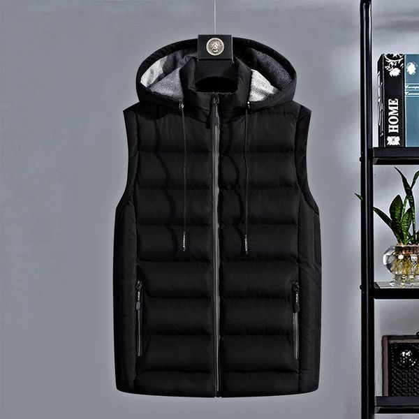 men's vests winter sleeveless waistcoat warm hooded jacket cotton vest detachable hat thicken coat windproofwaterproof 6xl, Black;white
men's vests winter sleeveless waistcoat warm hooded jacket cotton vest detachable hat thicken coat windproofwaterproof 6xl, Black;white
