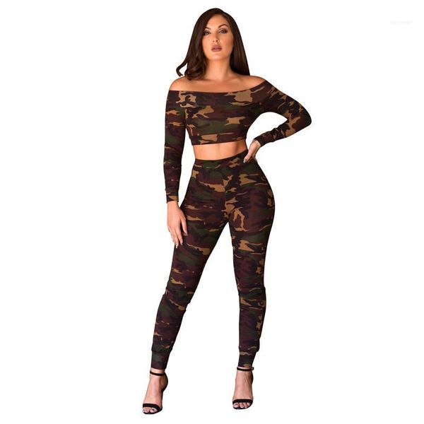 slim 2 piece pants long sleeve casual fashion women tracksuits women designer tracksuits camouflage slash neck, White
slim 2 piece pants long sleeve casual fashion women tracksuits women designer tracksuits camouflage slash neck, White