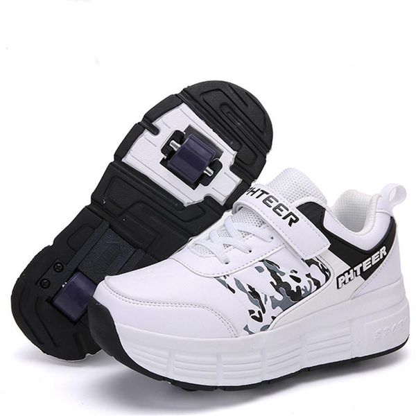 athletic & outdoor size 28-39 roller skate tennis shoes for kids boys girls wheels sneakers with on double children boy girl, Black
athletic & outdoor size 28-39 roller skate tennis shoes for kids boys girls wheels sneakers with on double children boy girl, Black