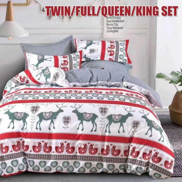 christmas bedding sets luxury twin king size duvet cover set pillowcase kids comforter cover set home bedspread bed