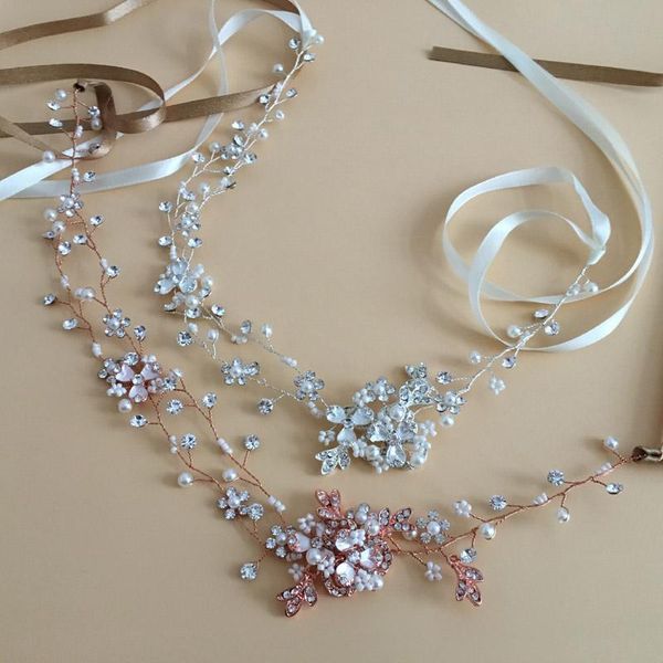 slbridal wired rose gold rhinestones crystal pearls flower wedding headband bridal hair vine hair accessories bridesmaids women, Golden;silver
slbridal wired rose gold rhinestones crystal pearls flower wedding headband bridal hair vine hair accessories bridesmaids women, Golden;silver