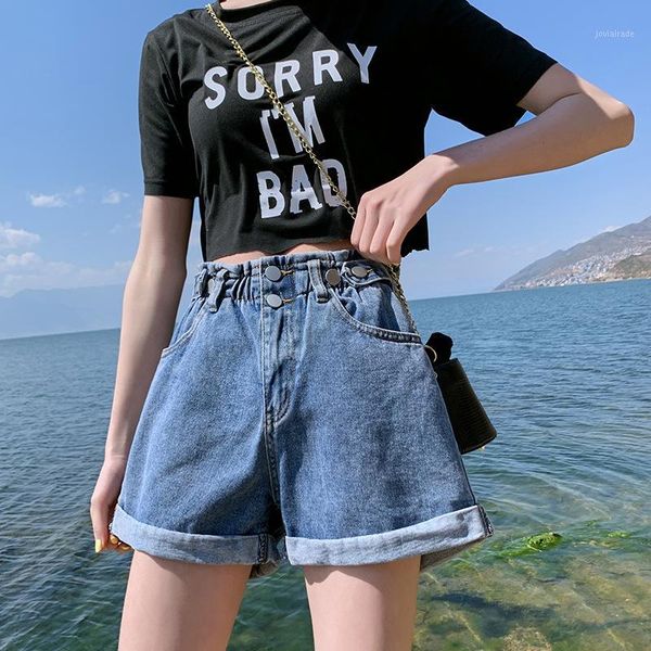 women's jeans loose wide leg denim shorts female 2021 summer high waist was thin net red casual wild curling batch1, Blue
women's jeans loose wide leg denim shorts female 2021 summer high waist was thin net red casual wild curling batch1, Blue