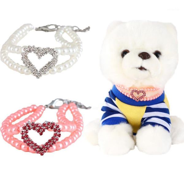 dog collars & leashes puppy small animals necklace collar pearl with shiny rhinestone heart shape pendant cat jewellery soft pet supplies1
dog collars & leashes puppy small animals necklace collar pearl with shiny rhinestone heart shape pendant cat jewellery soft pet supplies1