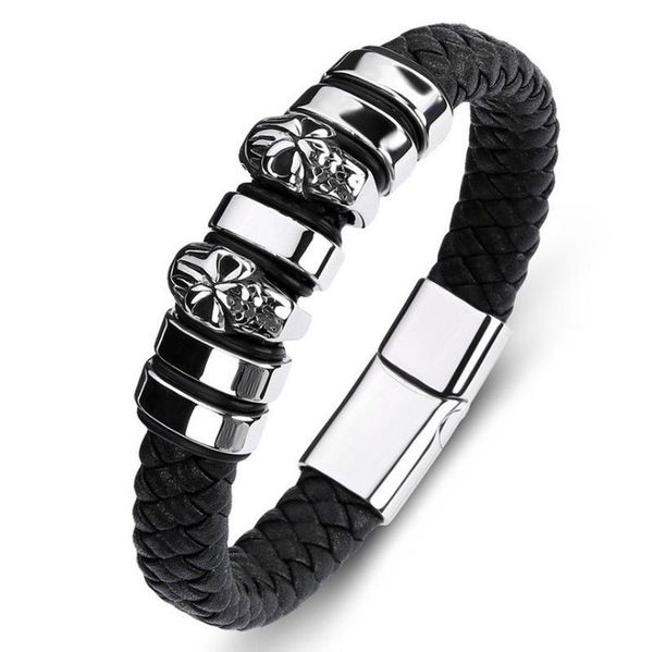 charm bracelets men bracelet skull magnet buckle personality leather titanium steel high quality, Golden;silver
charm bracelets men bracelet skull magnet buckle personality leather titanium steel high quality, Golden;silver