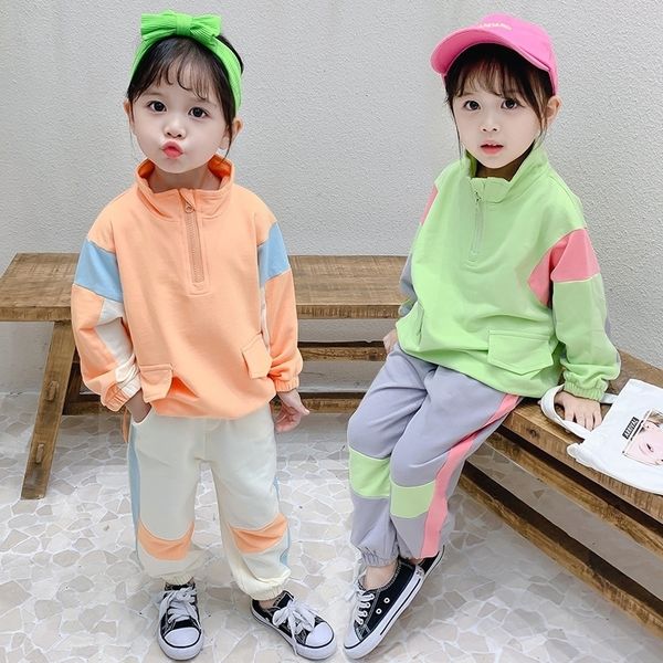 autumn fashion girls color matching sports clothes sets boys stand collar long sleeve pullover and sweatpants 201031, White
autumn fashion girls color matching sports clothes sets boys stand collar long sleeve pullover and sweatpants 201031, White