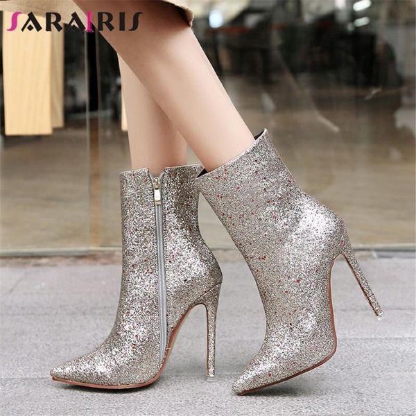 boots sarairis big size 31-45 ladies party ankle women sequined pointed toe thin high heels zipper shoes woman, Black
boots sarairis big size 31-45 ladies party ankle women sequined pointed toe thin high heels zipper shoes woman, Black