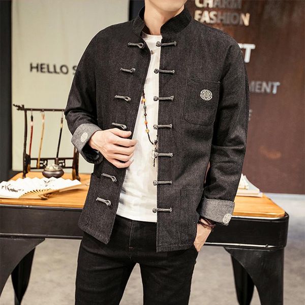 men's jackets chinese style men denim jacket spring autumn embroidered cowboy casual mens retro coat male single-breasted outerwear 5xl, Black;brown
men's jackets chinese style men denim jacket spring autumn embroidered cowboy casual mens retro coat male single-breasted outerwear 5xl, Black;brown