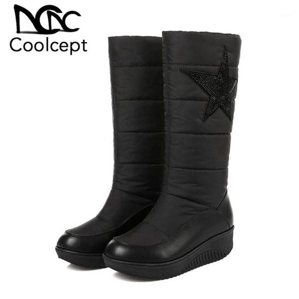 boots coolcept size 35-44 women flats down 2021 winter plush fur cotton shoes fashion crystal star mid calf boots1, Black
boots coolcept size 35-44 women flats down 2021 winter plush fur cotton shoes fashion crystal star mid calf boots1, Black
