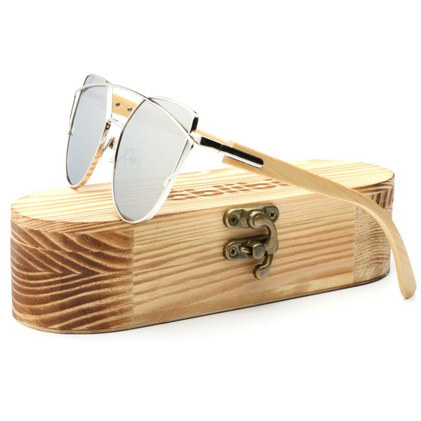 ablibi women's fashion sier sunglasses oversize metal frame thin temple color mirror flat lens in bamboo tube, White;black
ablibi women's fashion sier sunglasses oversize metal frame thin temple color mirror flat lens in bamboo tube, White;black