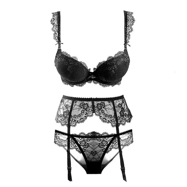 varsbaby thick cup lace deep v push up underwear underwire 3/4 cup bra+panties+garters 3pcs bra set c1211, Black;white
varsbaby thick cup lace deep v push up underwear underwire 3/4 cup bra+panties+garters 3pcs bra set c1211, Black;white