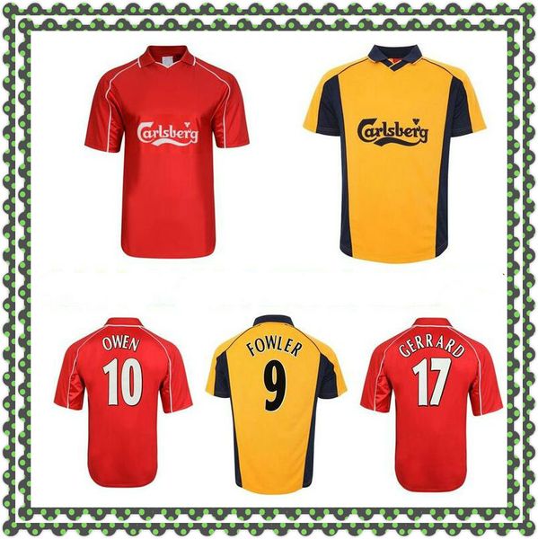 2000 2002 michael owen gerrard retro soccer jersey 2001 heskey litmanen fowler redknapp carragher vintage classic football shirt, Black;yellow
2000 2002 michael owen gerrard retro soccer jersey 2001 heskey litmanen fowler redknapp carragher vintage classic football shirt, Black;yellow