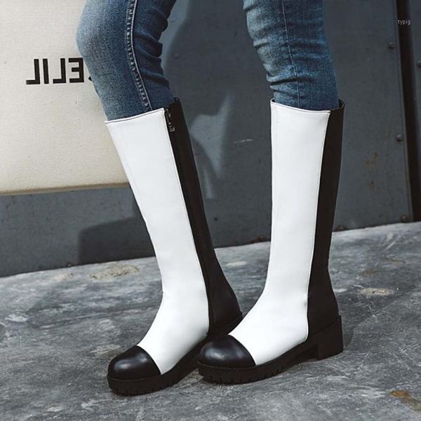 boots brand design patchwork chunky heels calf boot stylish trendy riding chic women shoes big size 431, Black
boots brand design patchwork chunky heels calf boot stylish trendy riding chic women shoes big size 431, Black