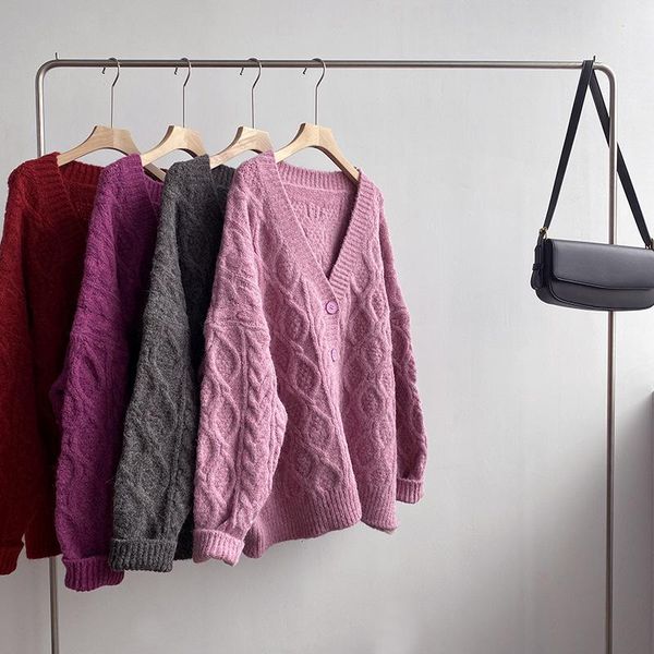 mooirue 2021 winter korean style women knitted cardigan tiwst v-neck long sleeve sweater loose cardigan 0.95kg, White
mooirue 2021 winter korean style women knitted cardigan tiwst v-neck long sleeve sweater loose cardigan 0.95kg, White