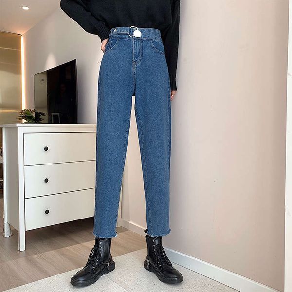 1autumn and winter 2020 loose high waisted skinny daddy jeans women's new straight tube harem radish pants with velvet, Blue
1autumn and winter 2020 loose high waisted skinny daddy jeans women's new straight tube harem radish pants with velvet, Blue