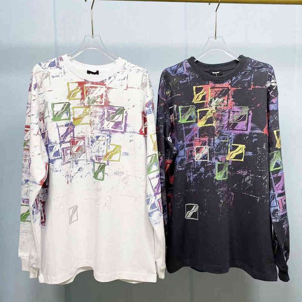 women's hoodies & sweatshirts wellone21 winter color painted square long sleeved sweater full printed graffiti loose bottomed clothes, Black
women's hoodies & sweatshirts wellone21 winter color painted square long sleeved sweater full printed graffiti loose bottomed clothes, Black