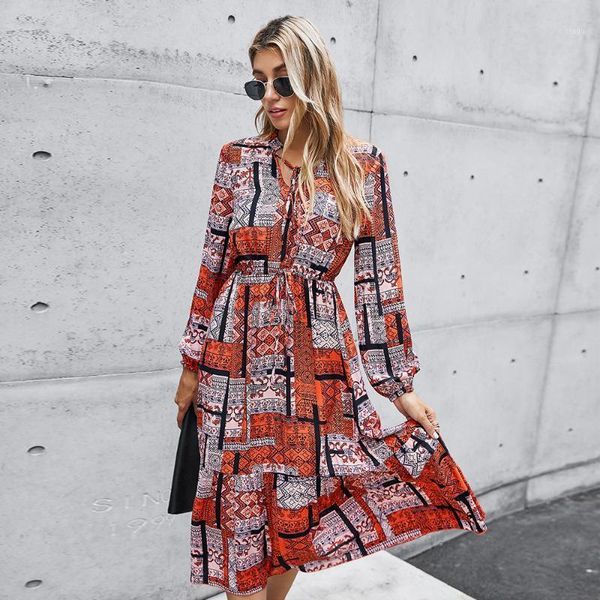 bohemian vintage plaid print long sleeve dress women v-neck lace up ruffle high waist holiday midi vestido 2020 autumn new mujer1, Black;gray
bohemian vintage plaid print long sleeve dress women v-neck lace up ruffle high waist holiday midi vestido 2020 autumn new mujer1, Black;gray