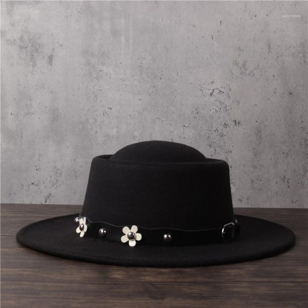 fasion wool women fedora hat lady flower betll pork pie hat flat wide brim porkpie jazz1, Blue;gray
fasion wool women fedora hat lady flower betll pork pie hat flat wide brim porkpie jazz1, Blue;gray