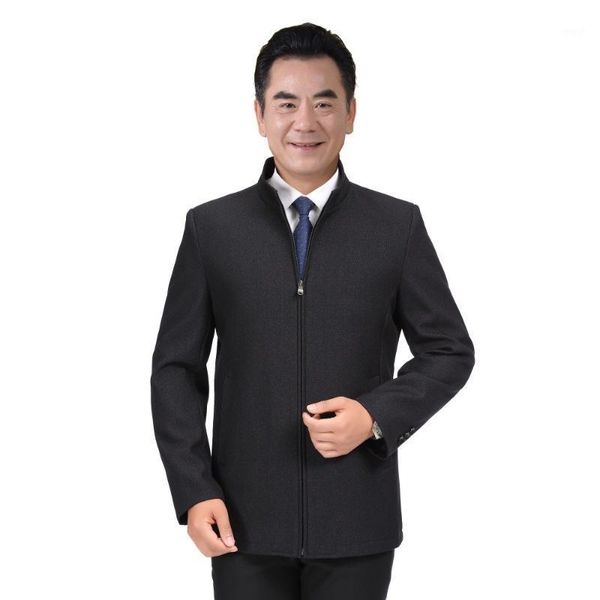men's jackets waeolsa mature men elegant black outerwear zipper front basic coat aged man wool blend jacket father outfits spring 20211, Black;brown
men's jackets waeolsa mature men elegant black outerwear zipper front basic coat aged man wool blend jacket father outfits spring 20211, Black;brown