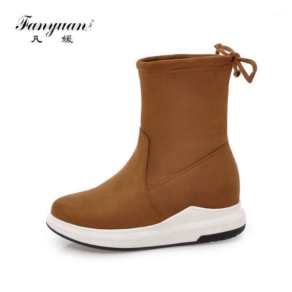 boots fanyuan autumn winter women mid-calf height increasing stretch fabric solid lace-up snow platform shoes1, Black
boots fanyuan autumn winter women mid-calf height increasing stretch fabric solid lace-up snow platform shoes1, Black