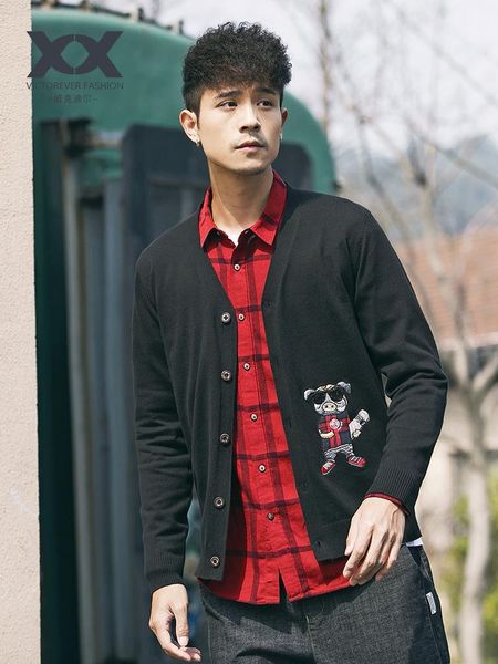 tide brand knit cardigan men's jacket slim trend skateboard pig embroidery high street v-neck ins sweater men's thin section1, White;black
tide brand knit cardigan men's jacket slim trend skateboard pig embroidery high street v-neck ins sweater men's thin section1, White;black