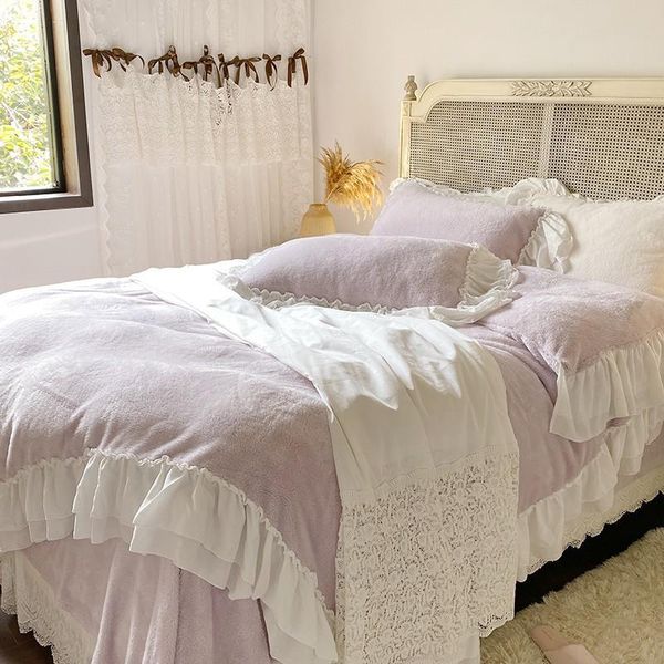 bedding sets purple set lace milk velvet duvet cover long-staple cotton pillowcases king size bed linen 4pcs 2021
bedding sets purple set lace milk velvet duvet cover long-staple cotton pillowcases king size bed linen 4pcs 2021