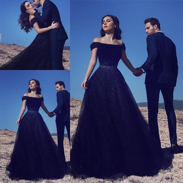 celebrity formal dresses evening women wear bateau neck beaded a line tulle bride prom vestidos de novia, Black;red
celebrity formal dresses evening women wear bateau neck beaded a line tulle bride prom vestidos de novia, Black;red