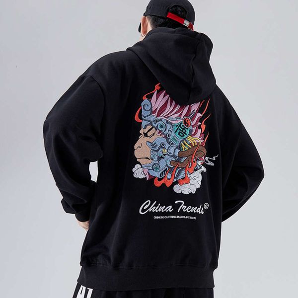 autumn and winter hoodie sweater man wukong embroidery guochao loose size ins hip hop street trendy brand coat, Black
autumn and winter hoodie sweater man wukong embroidery guochao loose size ins hip hop street trendy brand coat, Black