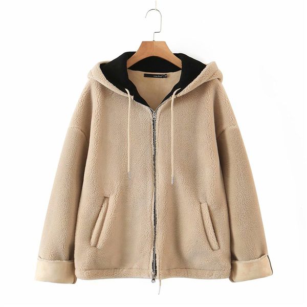 new streetwear women khaki grain cashmere 2021 fashion ladies hooded loose jackets causal female chic zipper thick coats 0slm, Black
new streetwear women khaki grain cashmere 2021 fashion ladies hooded loose jackets causal female chic zipper thick coats 0slm, Black