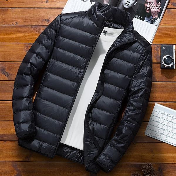 new off-season new lightweight down jaet men's short stand collar hooded middle-aged and young super thin large size, Black
new off-season new lightweight down jaet men's short stand collar hooded middle-aged and young super thin large size, Black