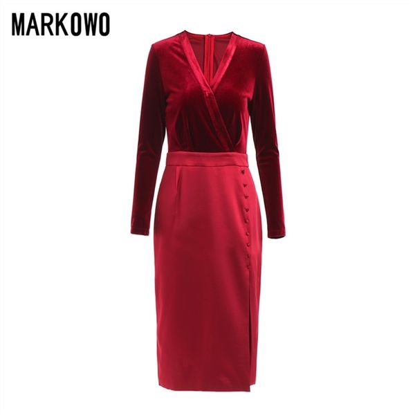 markowo desinger brand autumn and winter new temperament split fork high waist was thin bag hip velvet stitching dress 201029, Black;gray
markowo desinger brand autumn and winter new temperament split fork high waist was thin bag hip velvet stitching dress 201029, Black;gray