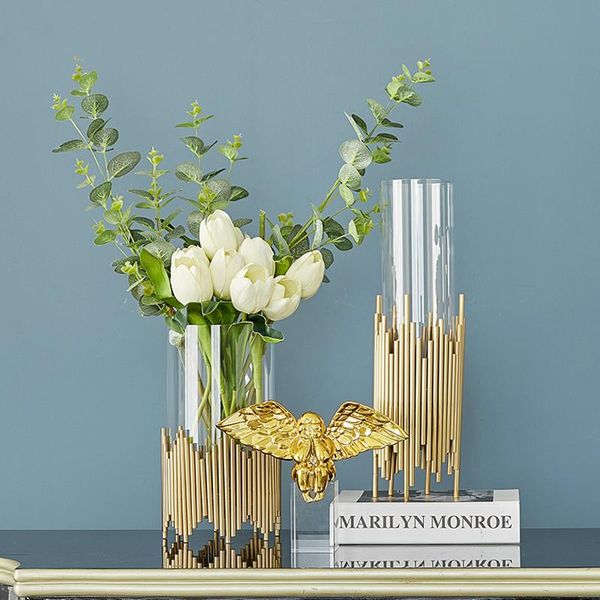 home decoration metal glass vase flower arrangement countersimulation decorative vase
home decoration metal glass vase flower arrangement countersimulation decorative vase